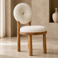 Solid Wood Armless Upholstered Dining Chair (Low Back)