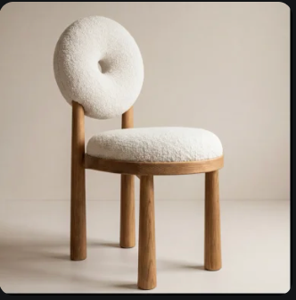 Solid Wood Armless Upholstered Dining Chair (Low Back)