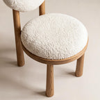 Solid Wood Armless Upholstered Dining Chair (Low Back)