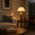 Solid Wood Fabric Shade Table Lamp (E14 Base)
