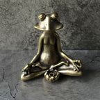 Solid Zinc Alloy Meditation Frog Incense Holder
