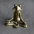 Solid Zinc Alloy Meditation Frog Incense Holder