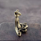 Solid Zinc Alloy Meditation Frog Incense Holder