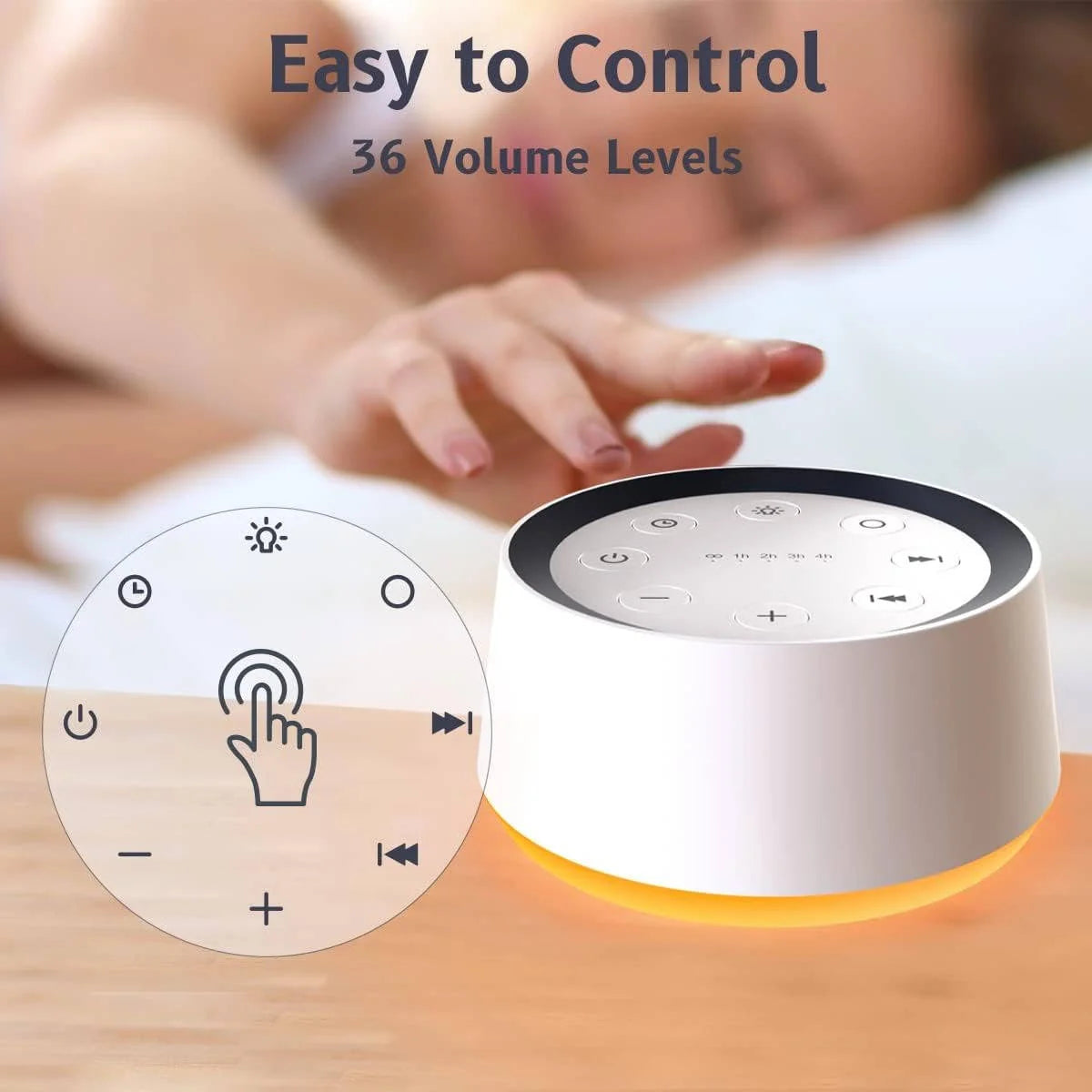 Sound Machine 30 Soothing Sounds Adjustable Night Light & Timer