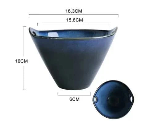 Soup Bowl Heat-Retaining Ceramic Deep Shape Two Handles