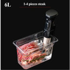Sous Vide Container Clear Measurement Markings Fitted Lid