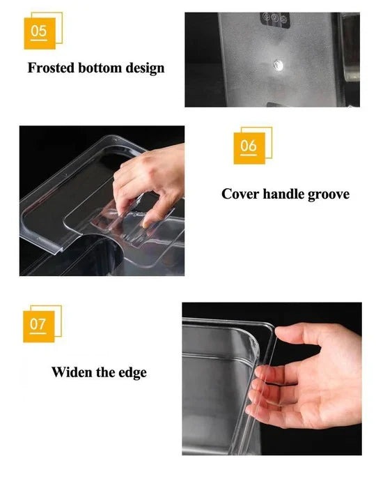 Sous Vide Container Clear Measurement Markings Fitted Lid