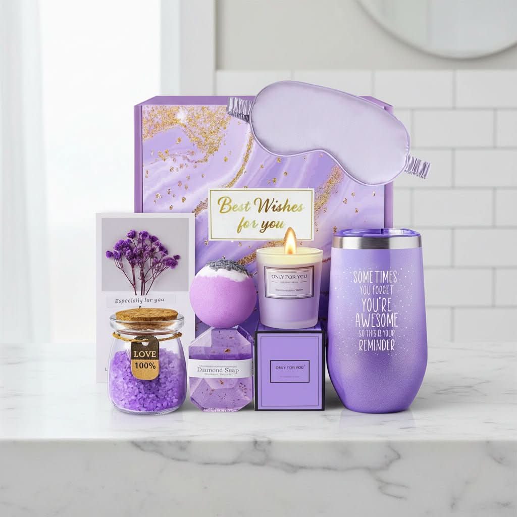 Spa Gift Set Bath & Aromatherapy Reusable Metal Basket