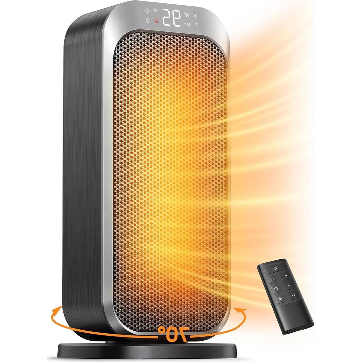 Space Heater 1500W Whisper-Quiet Child-Lock Safety