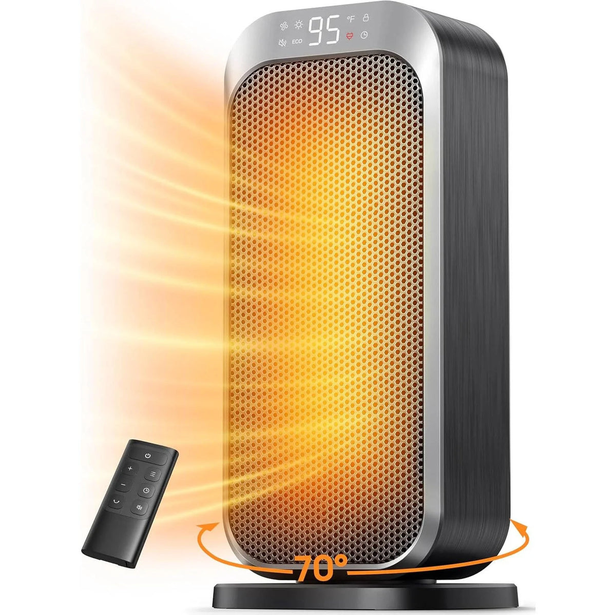 Space Heater 1500W Whisper-Quiet Child-Lock Safety