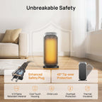 Space Heater 1500W Whisper-Quiet Child-Lock Safety