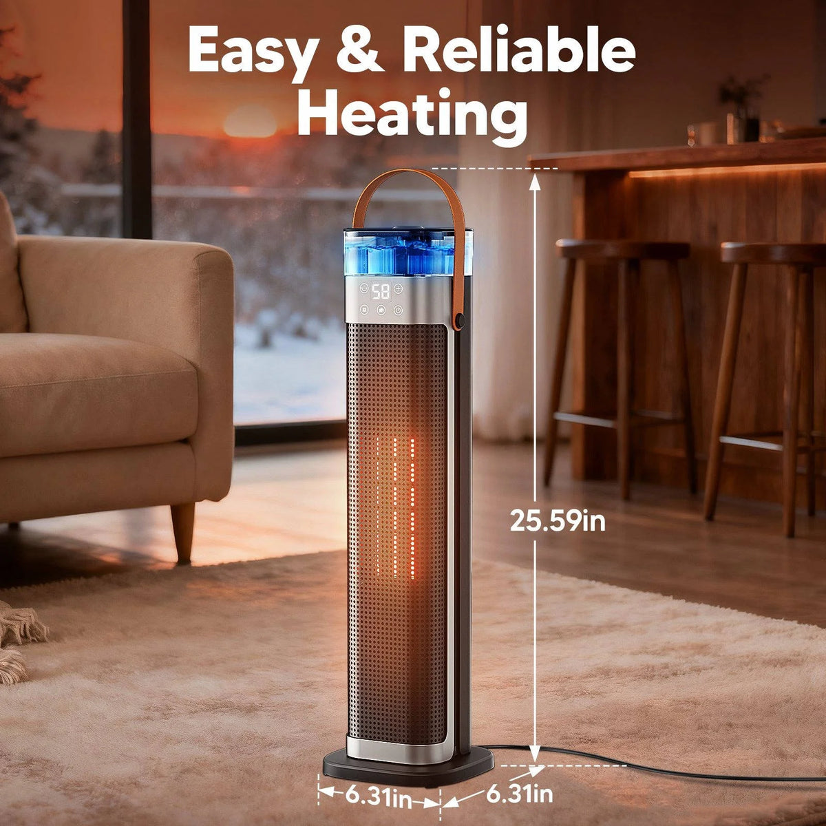 Space Heater 2000W Ceramic Ultrasonic Humidifier