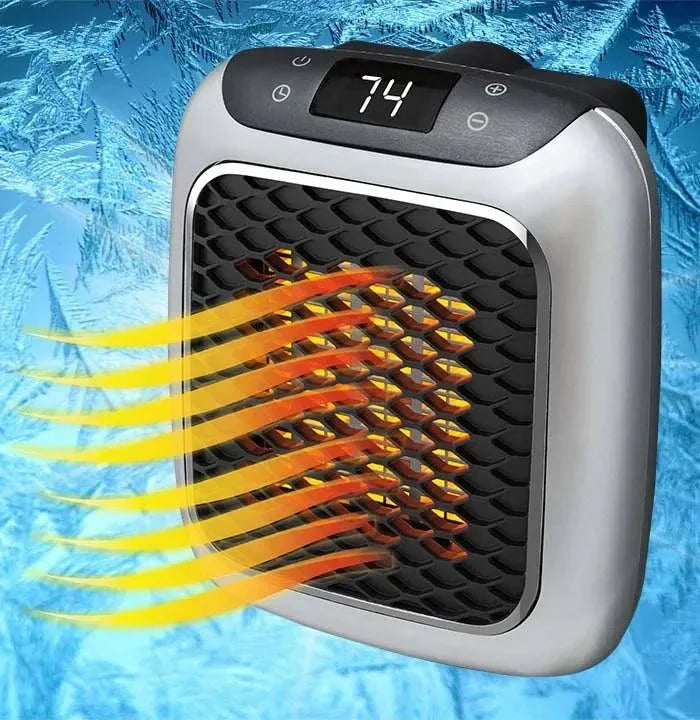 Space Heater Ceramic 800W Plug-In Wall-Mount Remote & Timer