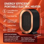 Space Heater Ceramic Quiet Energy-Efficient