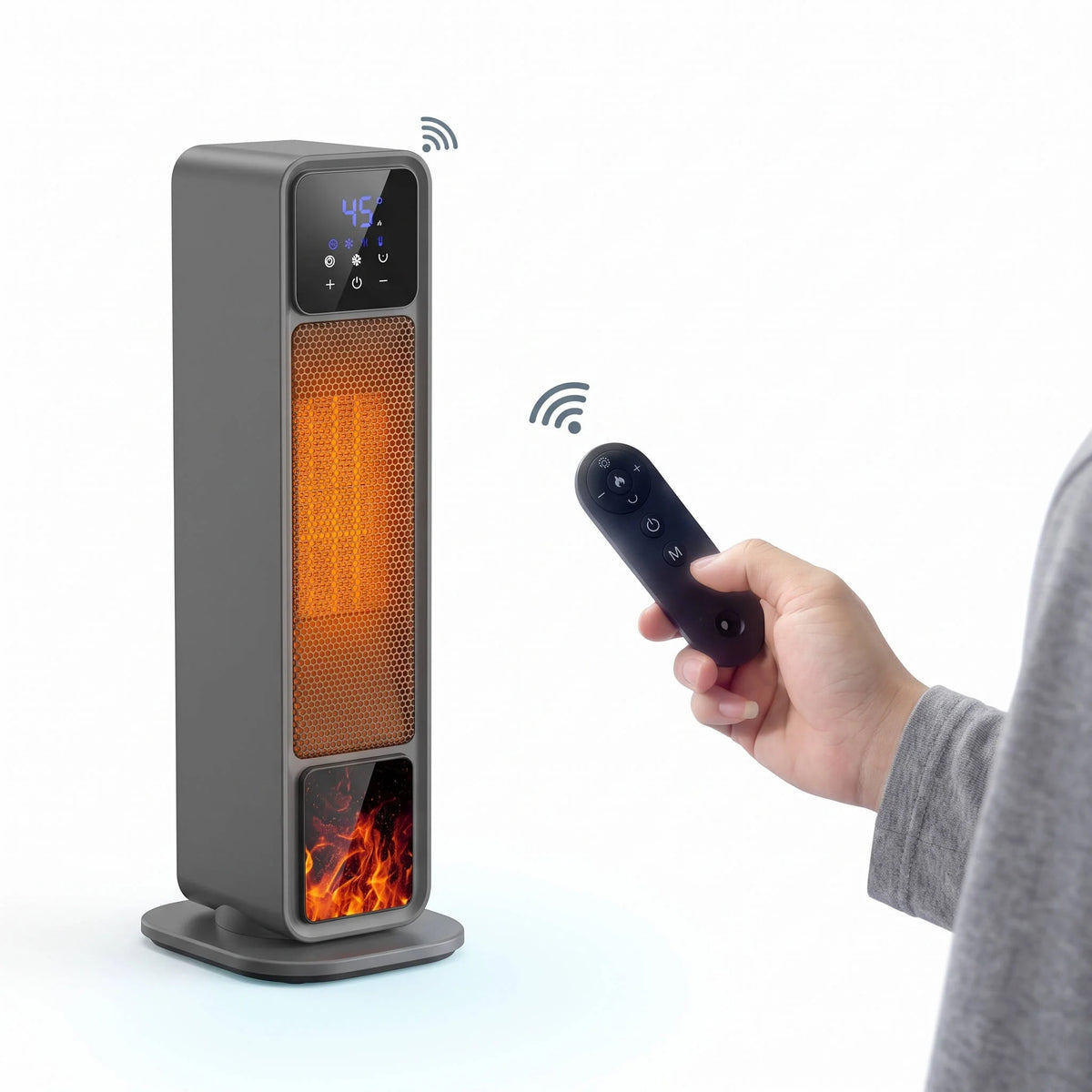 Space Heater Oscillating Ceramic Touchscreen & Remote