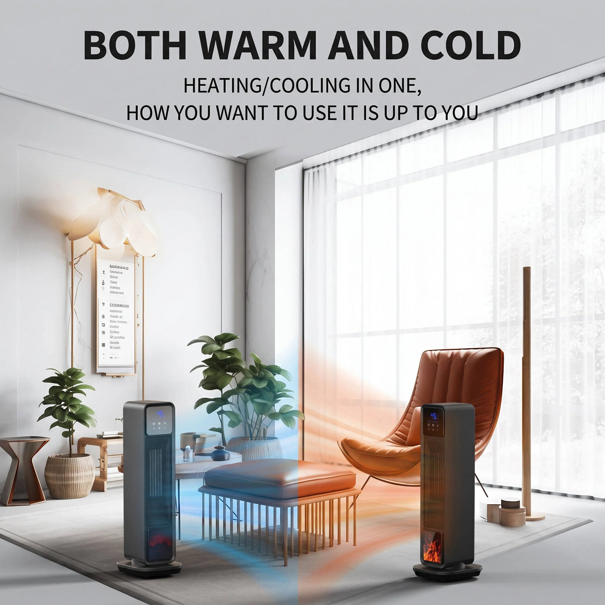 Space Heater Oscillating Ceramic Touchscreen & Remote