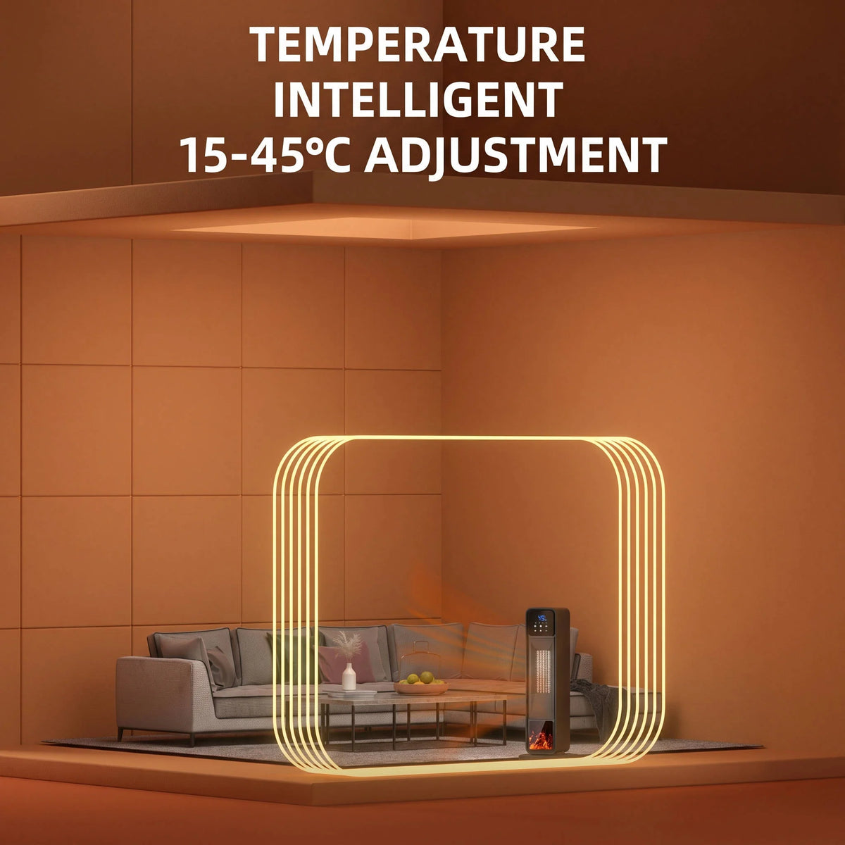 Space Heater Oscillating Ceramic Touchscreen & Remote
