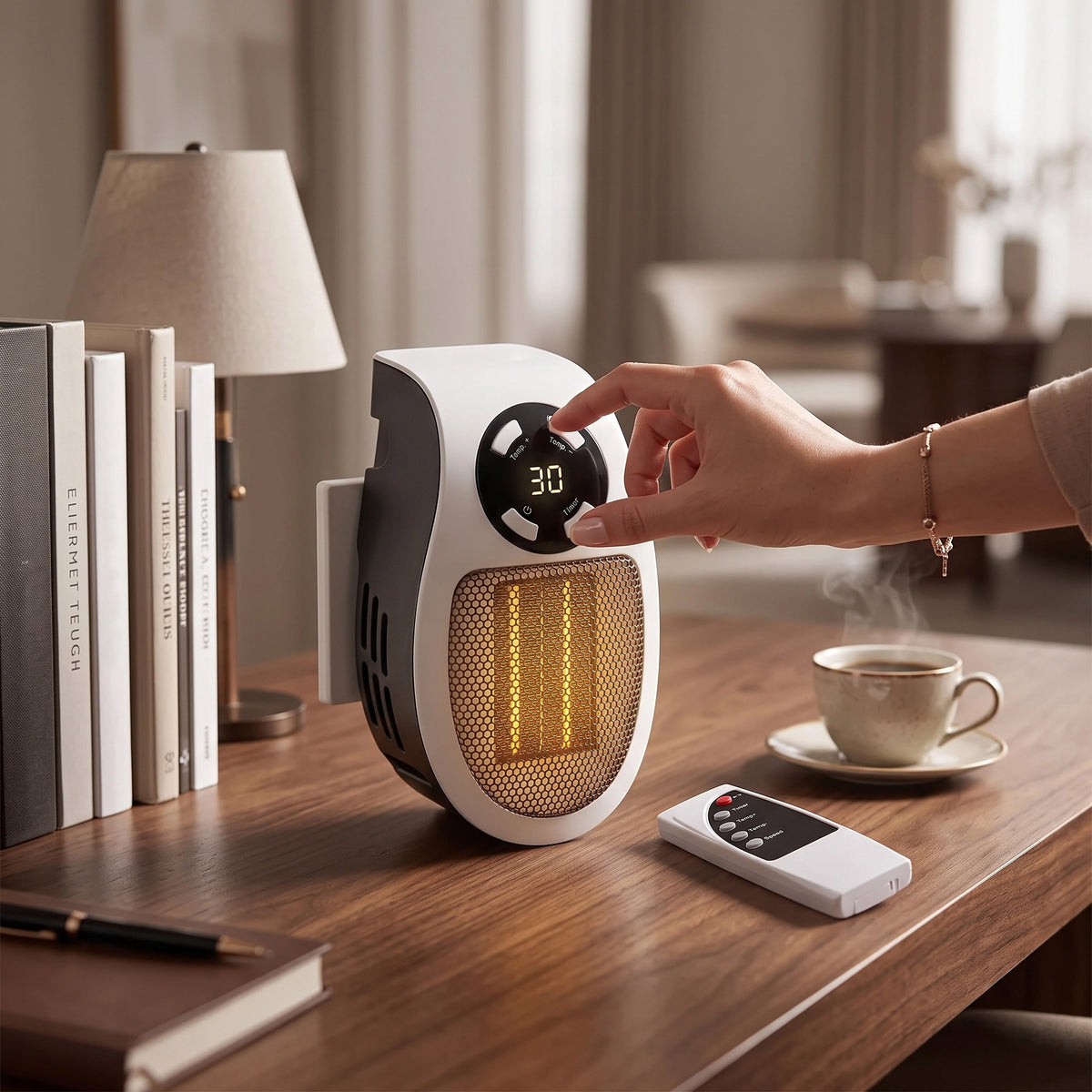 Space Heater Portable Energy-Efficient Tip-Over & Overheat Protection