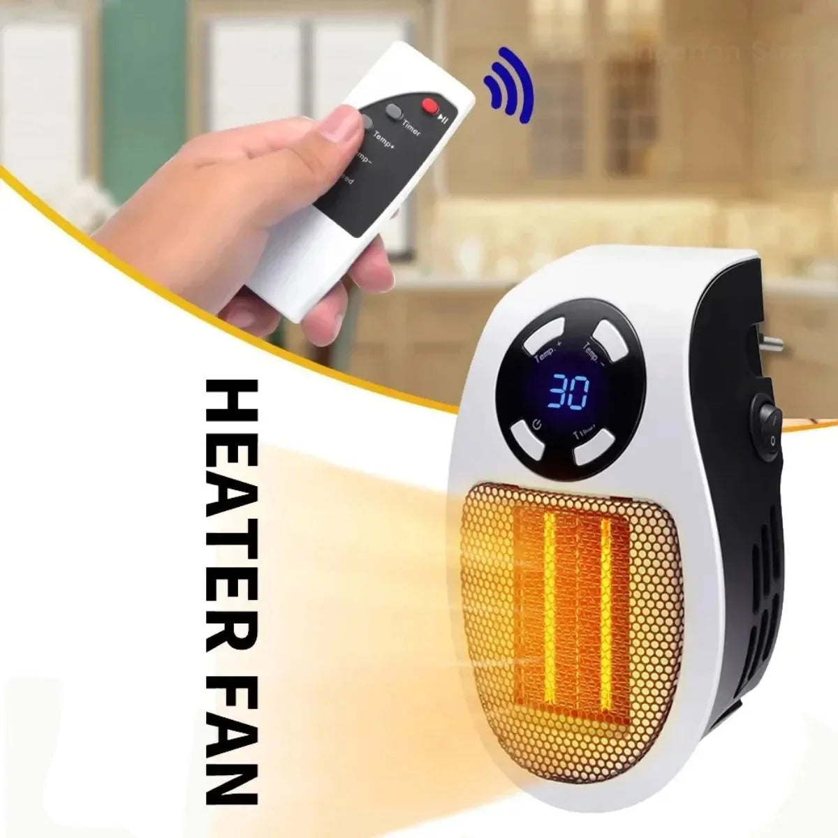Space Heater Portable Energy-Efficient Tip-Over & Overheat Protection