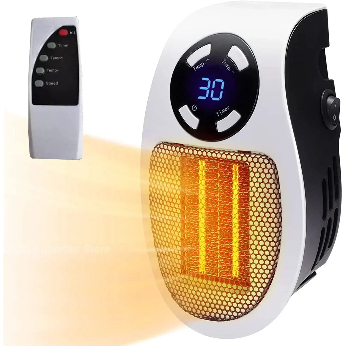 Space Heater Portable Energy-Efficient Tip-Over & Overheat Protection