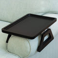 Space-Saving Bamboo Clip-On Armrest Tray
