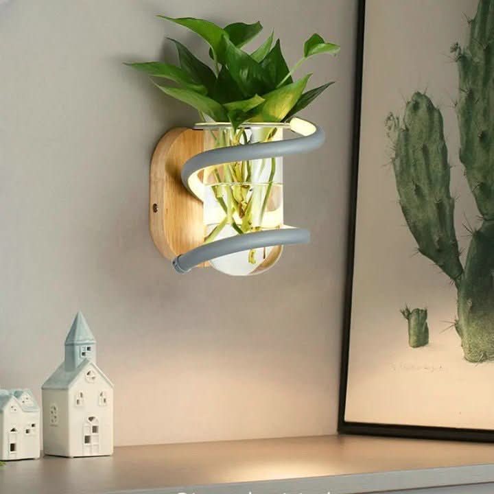 Space-Saving Dual-Function Weather-Resistant Wall Vase Lamp (Indoor/Outdoor)