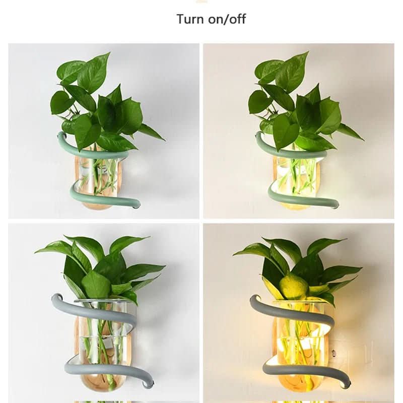 Space-Saving Dual-Function Weather-Resistant Wall Vase Lamp (Indoor/Outdoor)