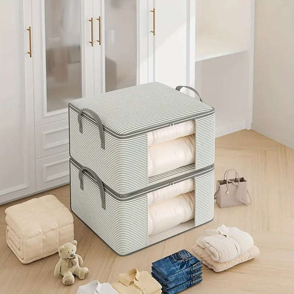 Space-Saving Foldable Storage Bag With Clear Window