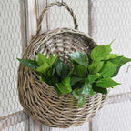 Space-Saving Handwoven Natural Wicker Hanging Storage Basket