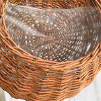 Space-Saving Handwoven Natural Wicker Hanging Storage Basket