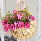 Space-Saving Handwoven Natural Wicker Hanging Storage Basket