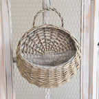 Space-Saving Handwoven Natural Wicker Hanging Storage Basket