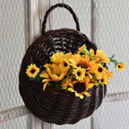 Space-Saving Handwoven Natural Wicker Hanging Storage Basket