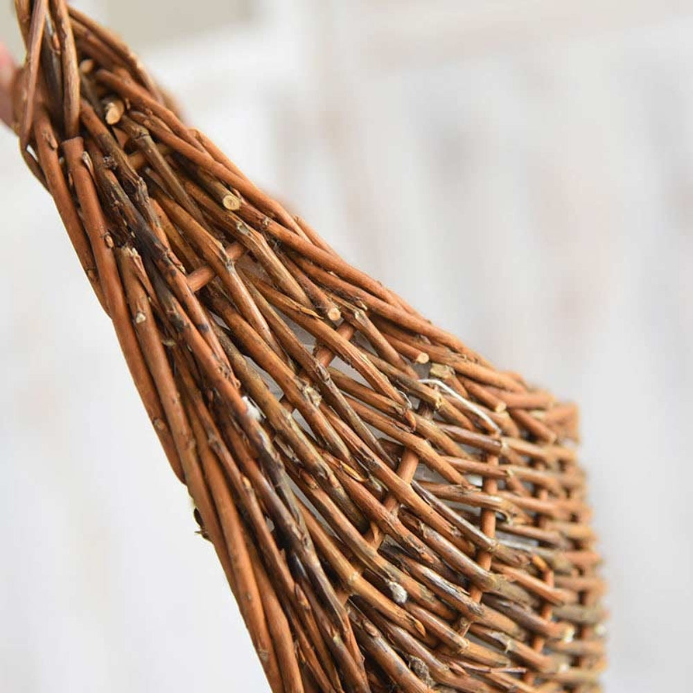 Space-Saving Handwoven Natural Wicker Hanging Storage Basket