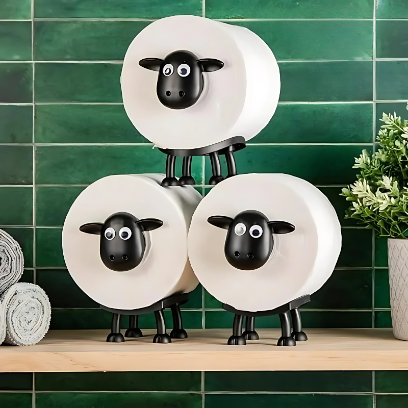 Space-Saving Sheep-Shaped Toilet Paper Holder (Set of 3)
