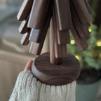 Space-Saving Solid Wood Trivet Holder