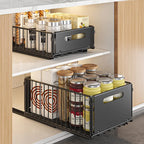 Spice Drawer Extendable Pull-Out Carbon Steel Drill-Free