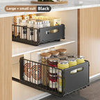 Spice Drawer Extendable Pull-Out Carbon Steel Drill-Free