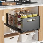 Spice Drawer Extendable Pull-Out Carbon Steel Drill-Free