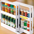 Spice Rack Dual Swivel Shelves 20-Jar Capacity
