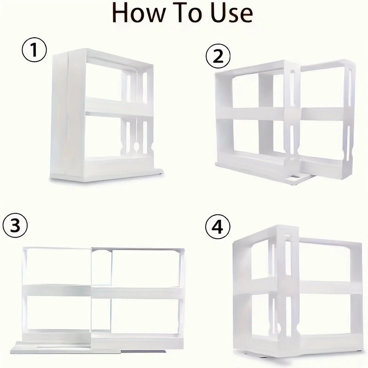 Spice Rack Dual Swivel Shelves 20-Jar Capacity