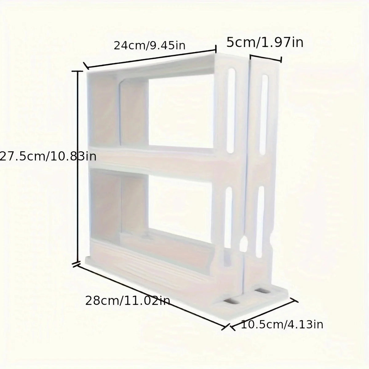 Spice Rack Dual Swivel Shelves 20-Jar Capacity