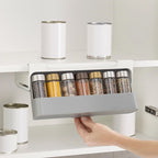 Spice Rack Installation-Free Space-Saving 6 Glass Jars
