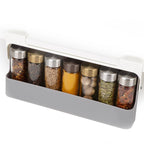 Spice Rack Installation-Free Space-Saving 6 Glass Jars