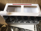 Spice Rack Installation-Free Space-Saving 6 Glass Jars
