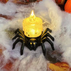 Spider Decoration LED Eyes & Flame-Effect Battery-Powered
