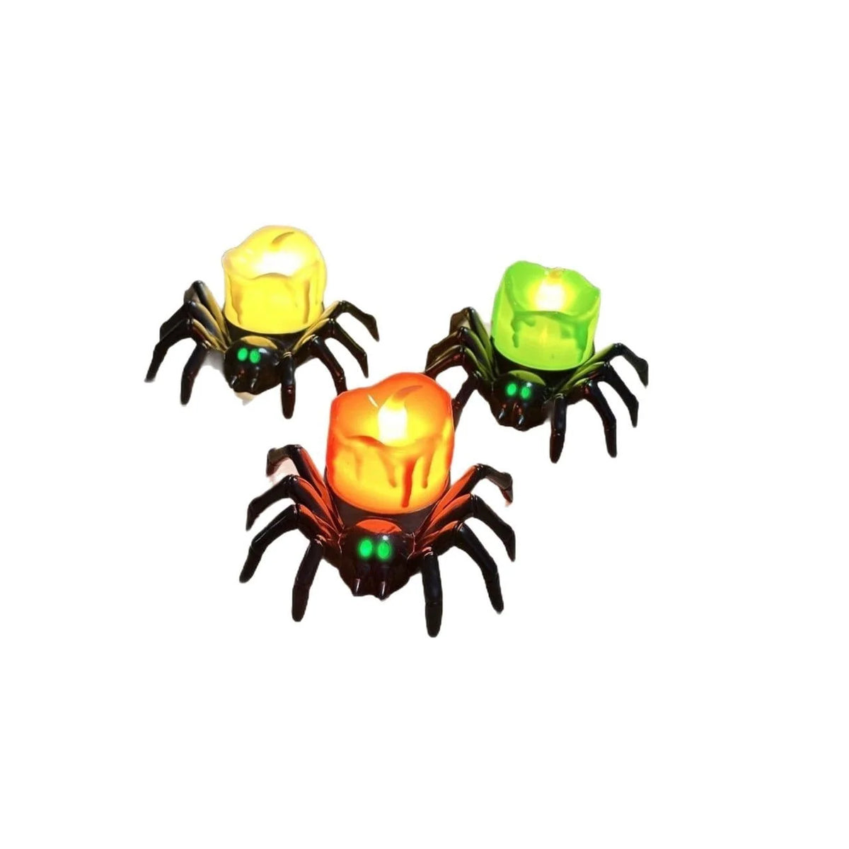 Spider Decoration LED Eyes & Flame-Effect Battery-Powered