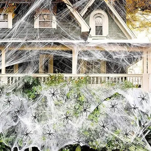 Spider Web Decoration 200 Sq Ft Includes Nine Spiders