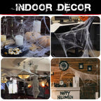 Spider Web Decoration 200 Sq Ft Includes Nine Spiders