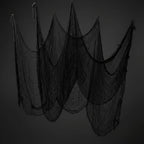 Spider Web Decoration Stretchy Black Mesh Reusable